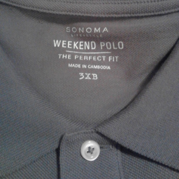 Sonoma Weekend Polo The Perfect Fit Shirt/3XB - Picture 3 of 6